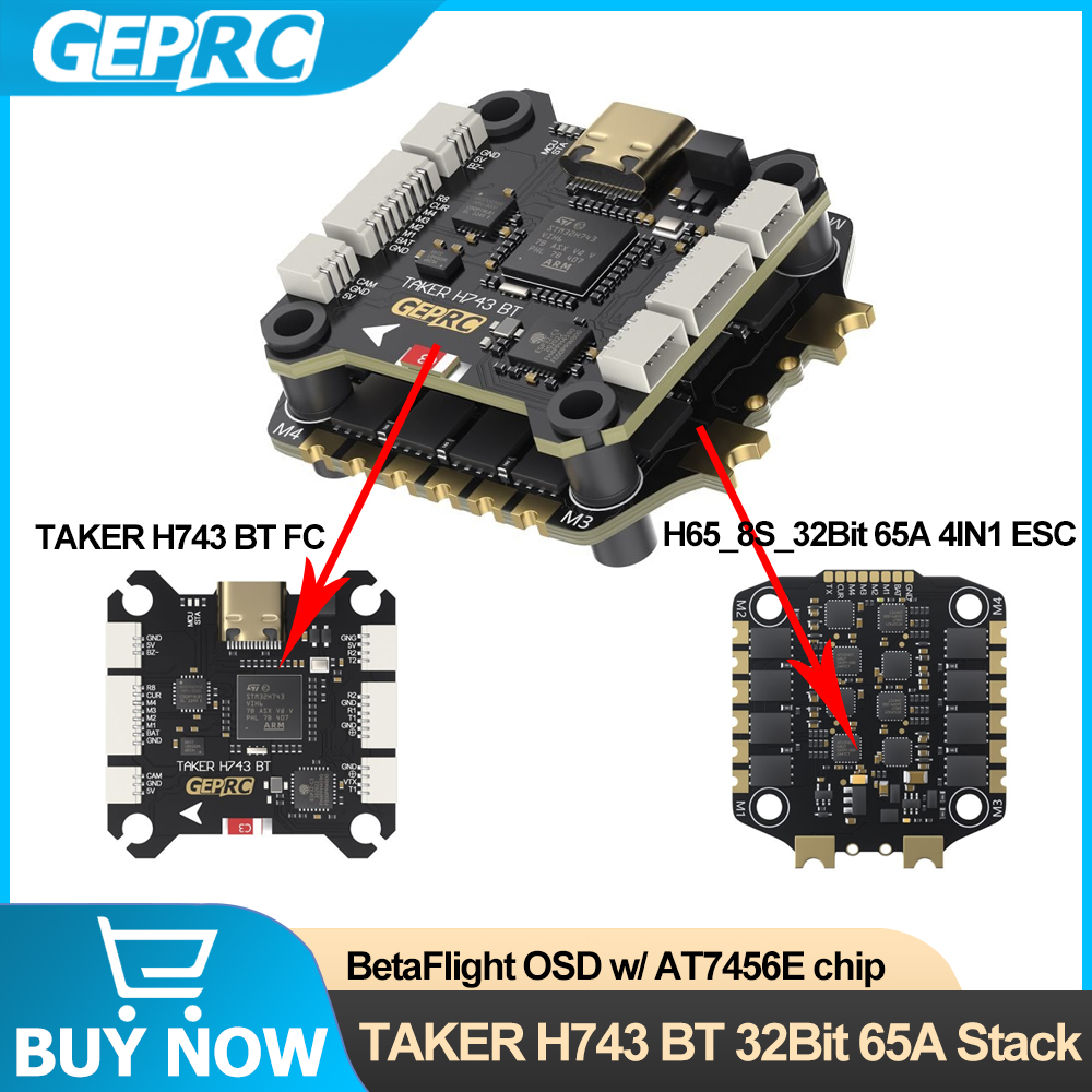 GEPRC TAKER H743 BT 32비트 65A 스 - Drone Racing Esc 리뷰 및 가격